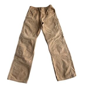 Carharrt Classic Tan Double Front Lightly Worn In Work Pants 28 waist 31 length